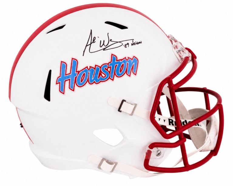 Andre Ware Signed Houston T/B Riddell Full Size Replica Helmet w/Heisman -SS COA