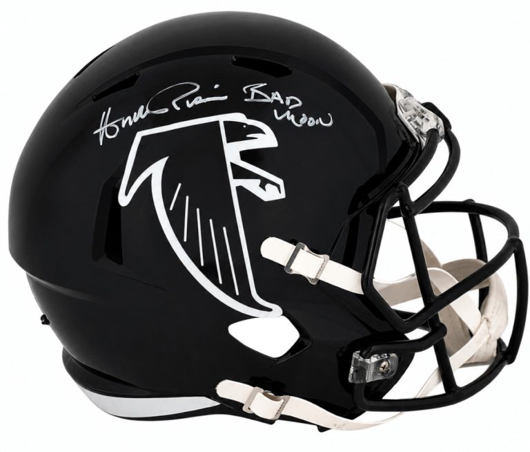 Andre Rison Signed Falcons (90-02) Riddell F/S Replica Helmet w/Bad Moon -SS COA
