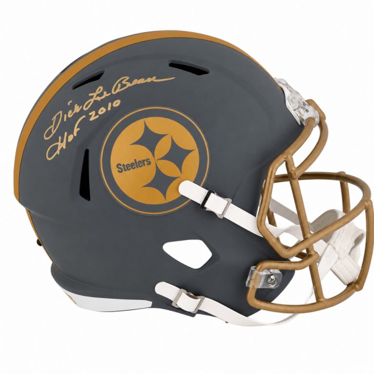 Dick LeBeau Signed Steelers SLATE Riddell Full Size Replica Helmet w/HOF -SS COA