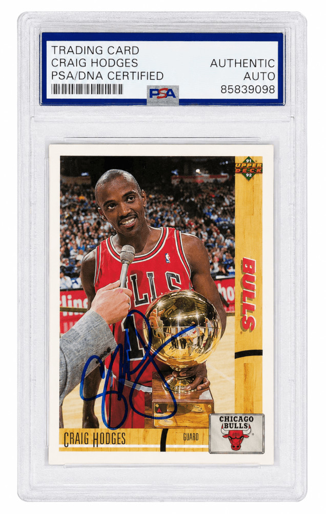 Craig Hodges Signed Bulls 1991 Upper Deck Basketball Trading Card #148 (PSA/DNA)