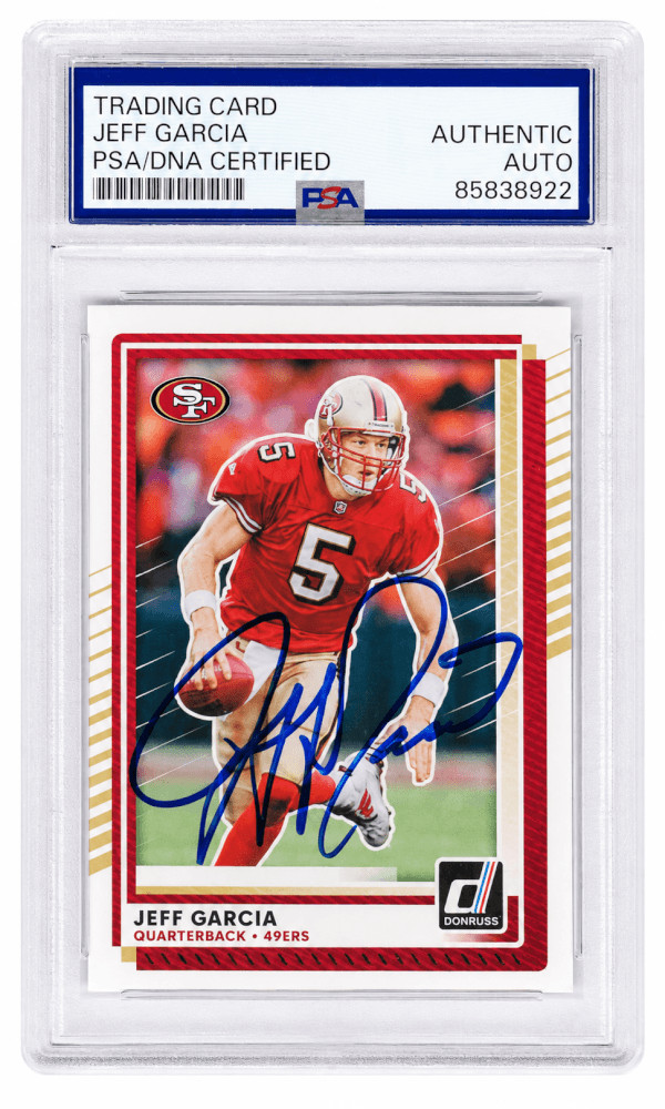 Jeff Garcia Signed San Francisco 49ers 2025 Donruss Football Card #229 (PSA/DNA)