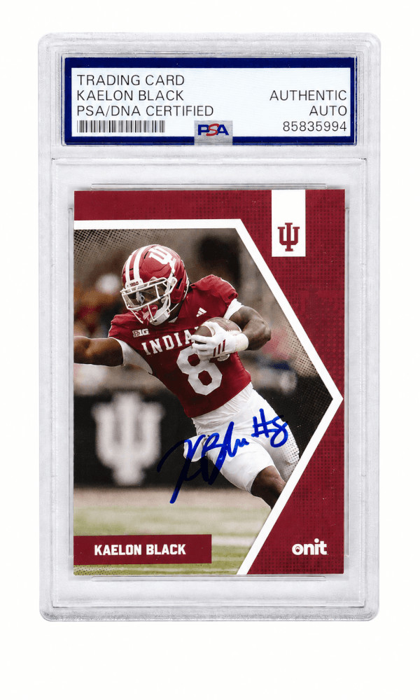 Kaelon Black Signed Indiana Hoosiers 2025 Onit Football Card #B34 - (PSA/DNA)