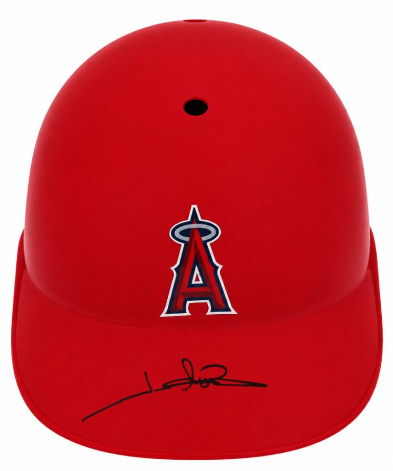 Jim Abbott Signed LA Angels Souvenir Replica Batting Helmet - (SCHWARTZ COA)