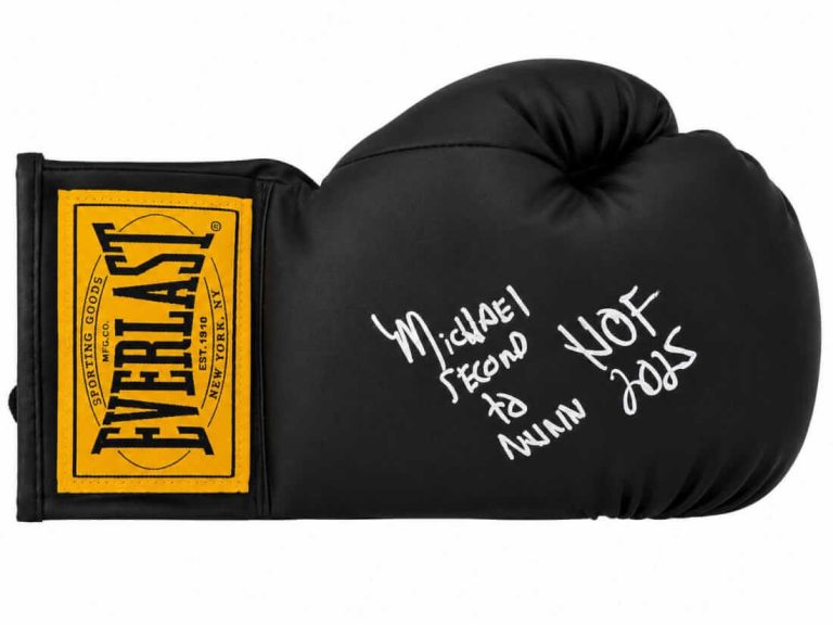 Michael Nunn 'Second To' Signed Everlast Black F/S Boxing Glove w/HOF - (SS COA)