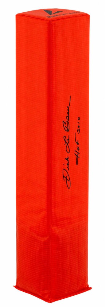 Dick LeBeau Signed BSN Orange Football Endzone Pylon w/HOF 2010 - (SCHWARTZ COA)