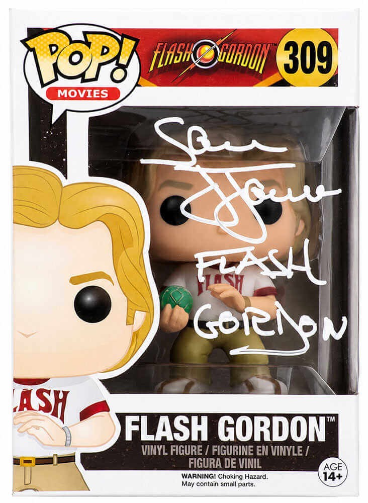 Sam J. Jones Signed Flash Gordon Funko Pop Doll #309 w/Flash - (SCHWARTZ COA)