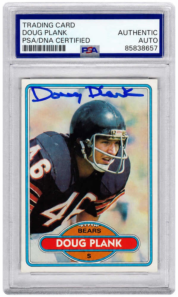 Doug Plank Signed Chicago Bears 1980 Topps Football Card #101 - (PSA/DNA)