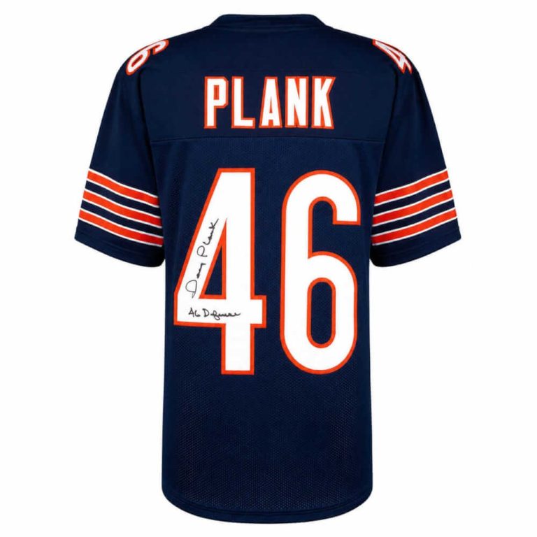 Doug Plank Signed Navy Custom Football Jersey w/46 Defense - (SCHWARTZ COA)