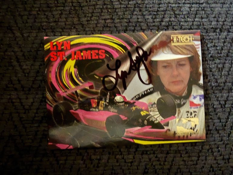 Signed Trading Card Indy 500 Car Indianapolis Lyn St James Autographed