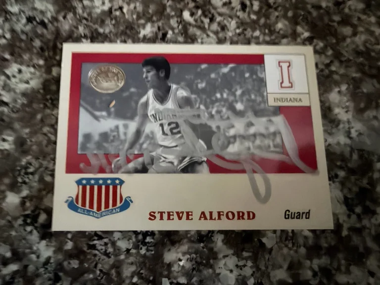 Steve Alford Signed Basketball Card Greats Of The Game Autographed