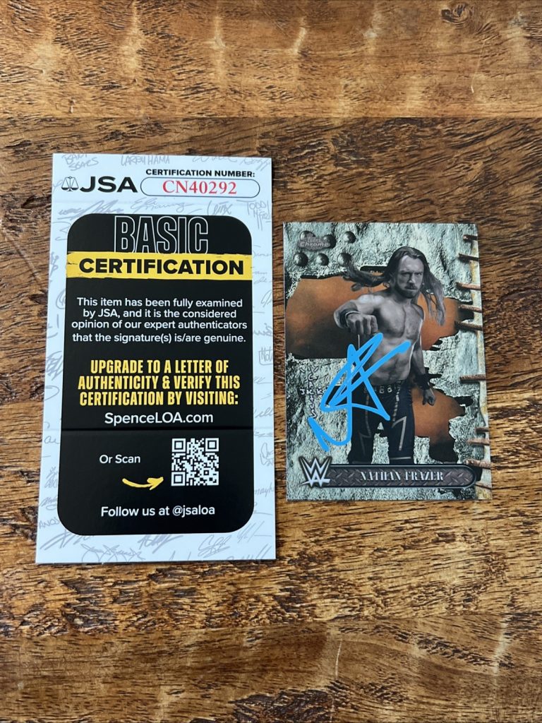 Nathan Frazer IP Signed Topps Chrome Cactus Jack Card JSA Coa Autographed WWE