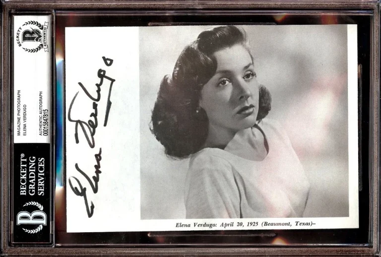 Elena Verdugo Signed Autographed Magazine Photo Hollywood Actress BAS Slabbed
