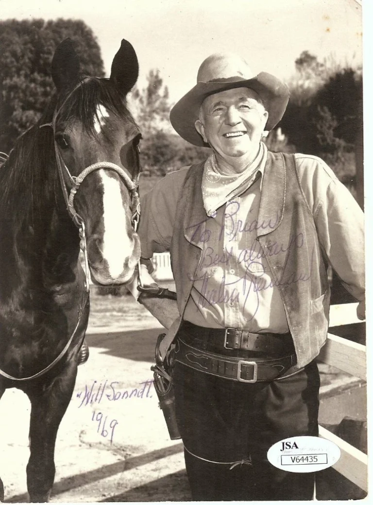 Walter Brennan Signed Autographed Vintage Photo 3 Time Oscar Winner JSA V64435
