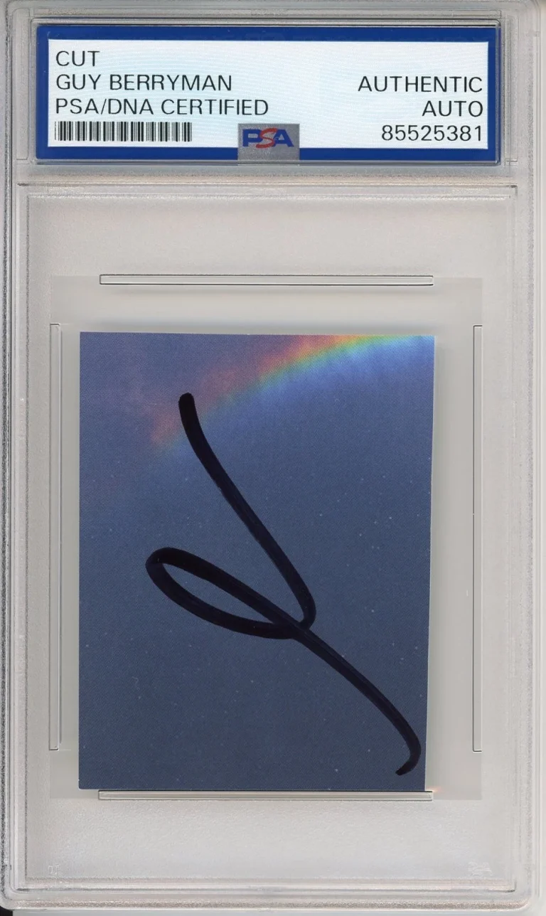 Guy Berryman Coldplay SIGNED Cut Signature PSA DNA COA Certified Autograph Photo