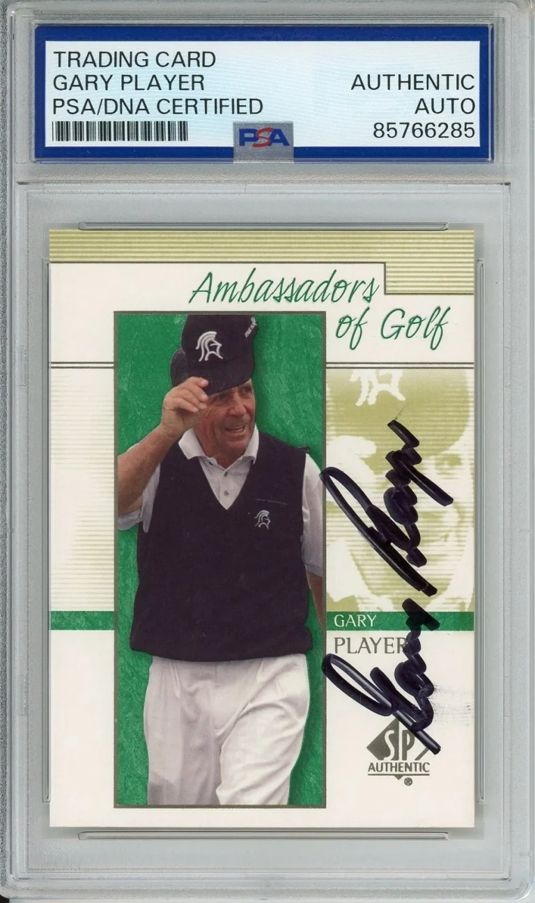 2001 UD SP AUTHENTIC GOLF GARY PLAYER SIGNED CARD PSA DNA COA AUTOGRAPH HOF