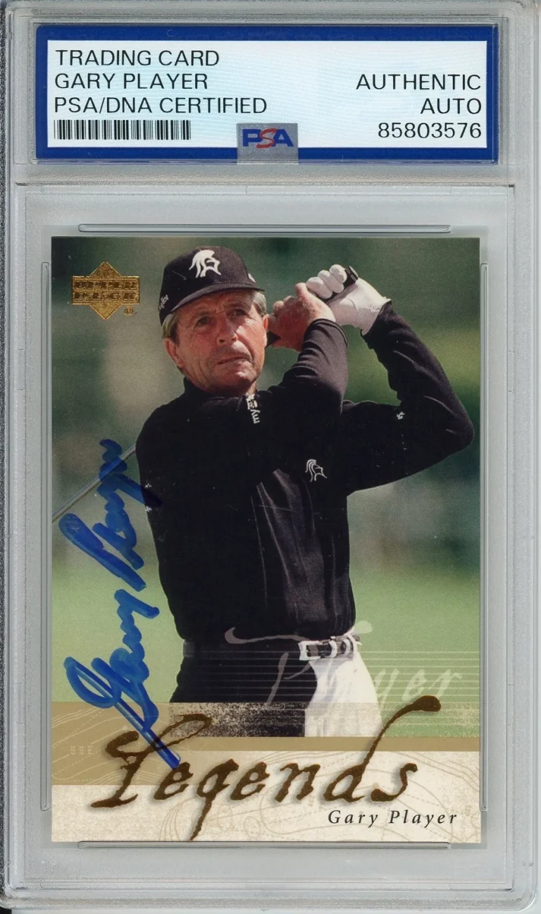2002 UD UPPER DECK GOLF LEGENDS GARY PLAYER SIGNED PSA DNA COA AUTOGRAPH MASTERS