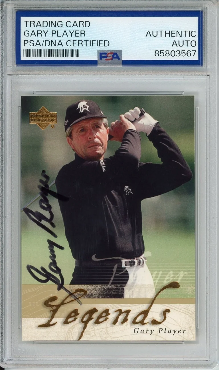 2002 UD UPPER DECK GOLF LEGENDS GARY PLAYER SIGNED PSA DNA COA AUTOGRAPH CARD