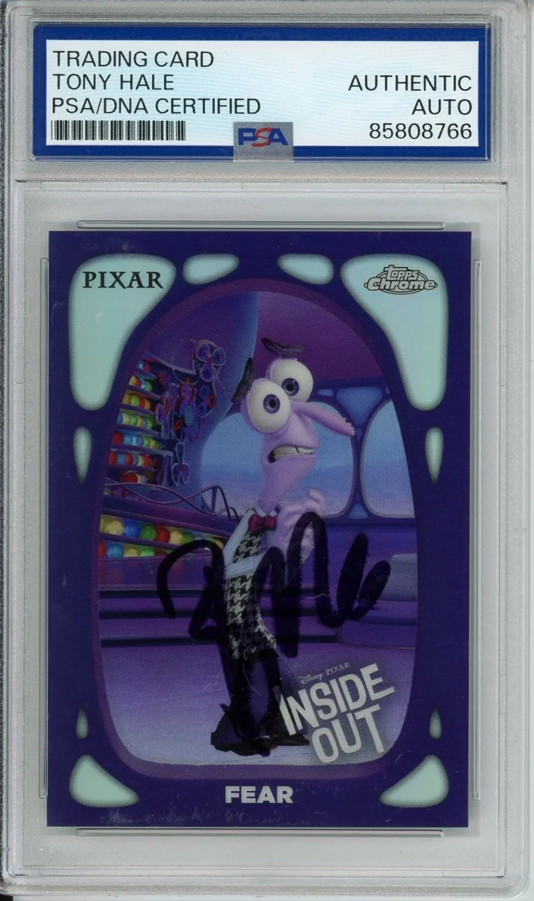2024 TOPPS CHROME DISNEY PIXAR INSIDE OUT FEAR TONY HALE SIGNED PSA DNA COA AUTO