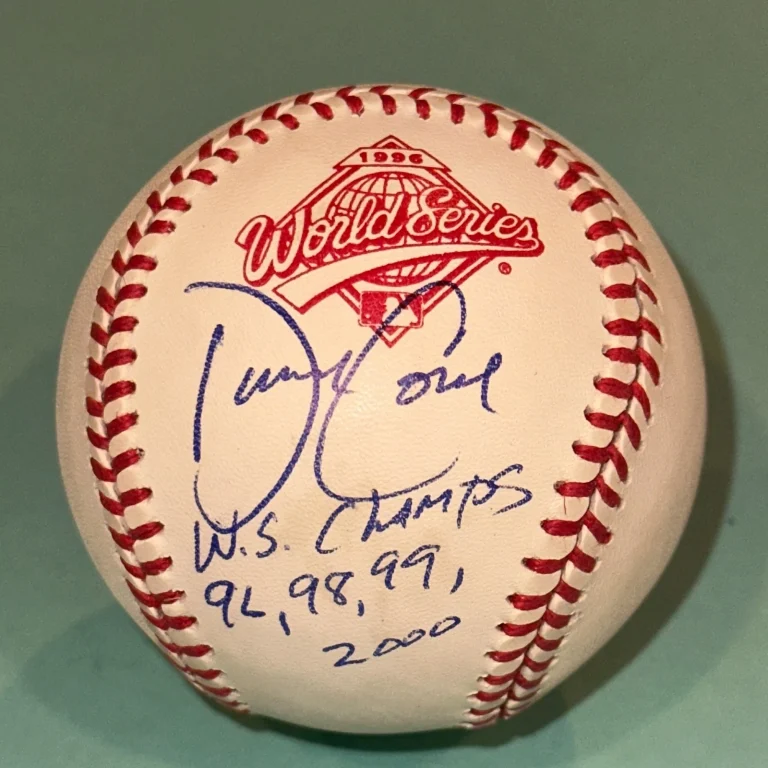 DAVID CONE Signed Official 1996 WORLD SERIES Baseball Beckett (BAS) w/ INSC