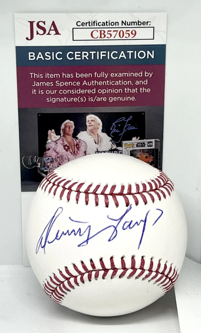 Dennis Lamp Cubs White Sox signed Official MLB Baseball Ball autographed JSA