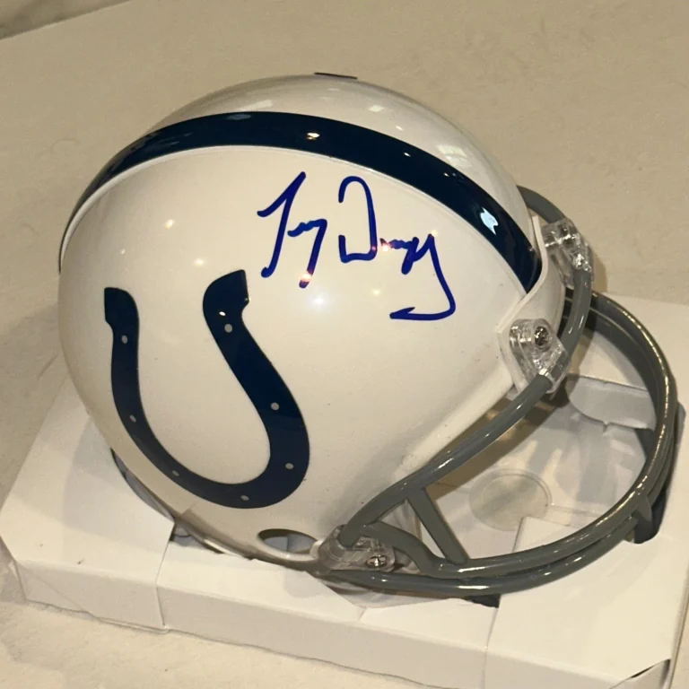 TONY DUNGY Signed Indianapolis COLTS VSR4 Mini-helmet Beckett (BAS)