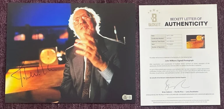 JOHN WILLIAMS Signed STAR WARS 11x14 PHOTO Beckett (BAS) LOA
