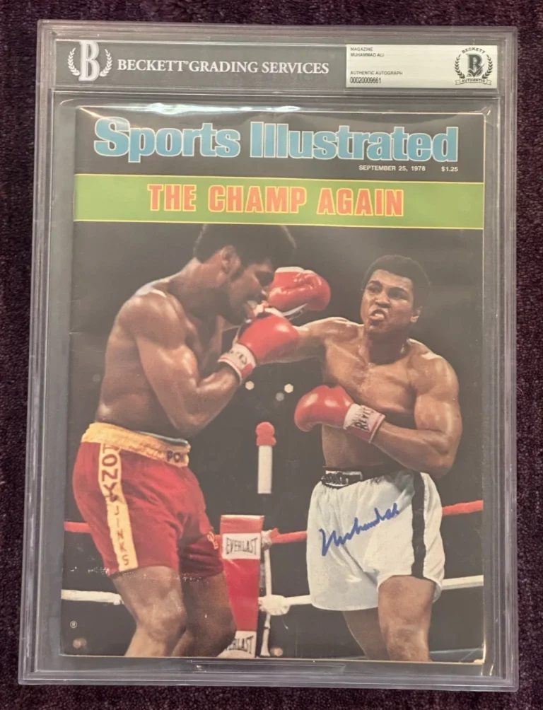 MUHAMMAD ALI Signed 9/25/78 SPORTS ILLUSTRATED Magazine Beckett & Encapsulated