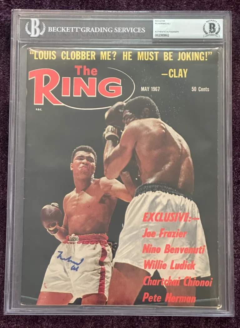 MUHAMMAD ALI Signed May 1967 THE RING Magazine Beckett & Encapsulated