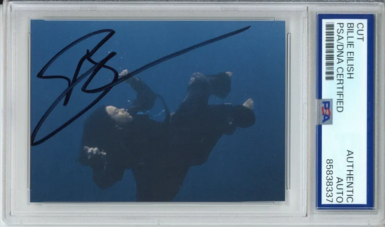 BILLIE EILISH SIGNED HIT ME HARD & SOFT PHOTO COVER CARD AUTOGRAPH PSA DNA COA