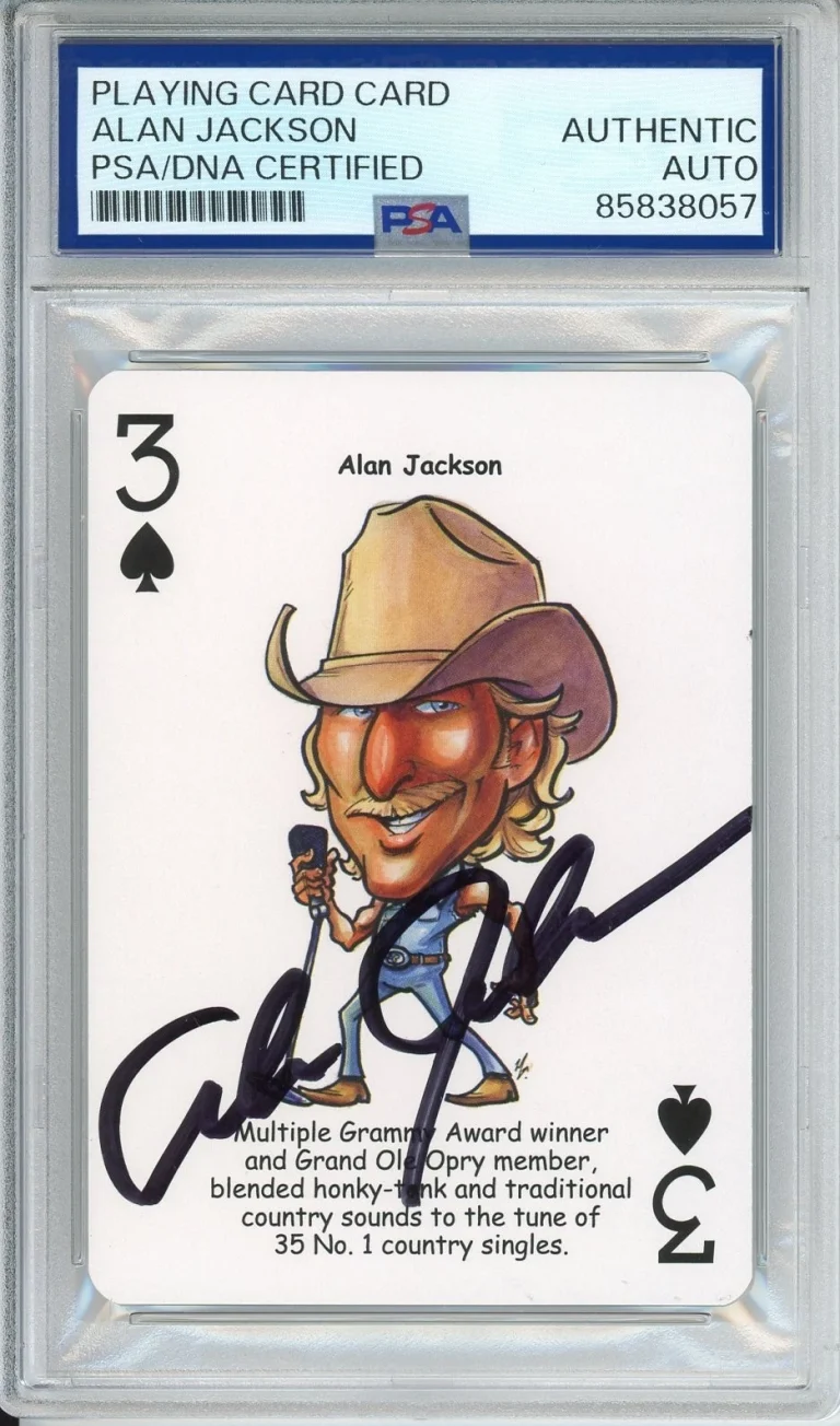 Country Music Playing Card Alan Jackson SIGNED AUTOGRAPH PSA DNA CERTIFIED COA