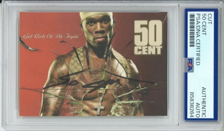 50 Cent Curtis Jackson SIGNED Get Rich or Die Tryin' Cut PSA DNA COA Autographed