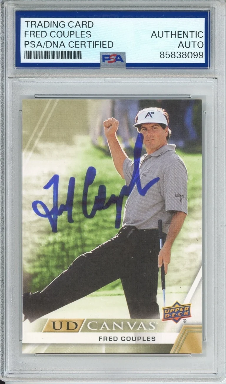 2024 UPPER DECK UD CANVAS FRED COUPLES SIGNED PSA DNA COA AUTOGRAPH MASTERS