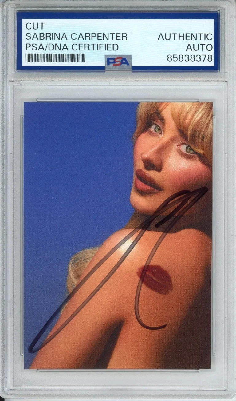 SIGNED Sabrina Carpenter Short N Sweet Album Picture Card PSA DNA COA AUTOGRAPH