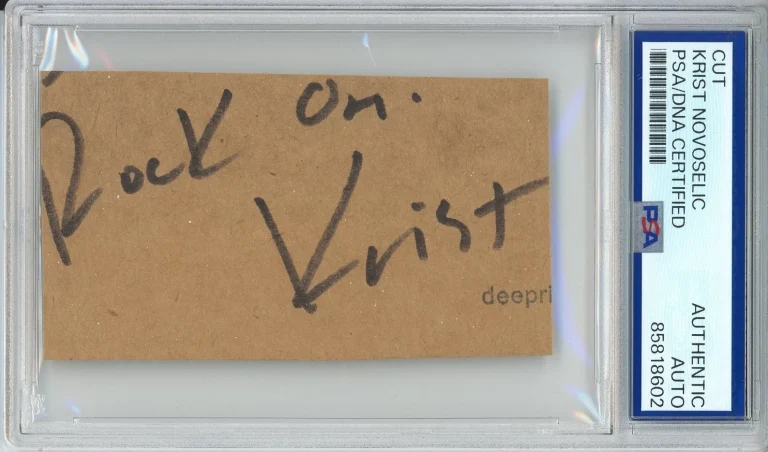 KRIST NOVOSELIC NIRVANA BAND SIGNED CUT SIGNATURE AUTOGRAPH PSA DNA COA ROCK ON!