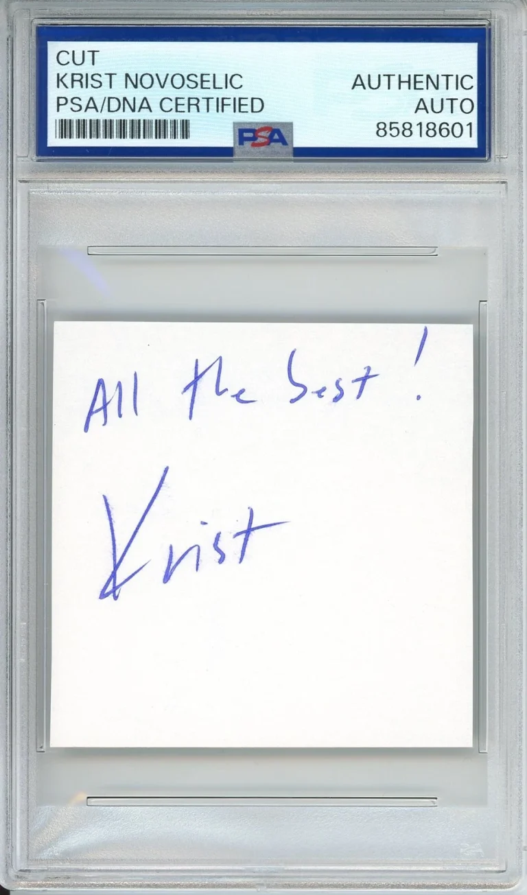 KRIST NOVOSELIC NIRVANA BAND SIGNED CUT SIGNATURE AUTOGRAPH PSA DNA CERTIFIED