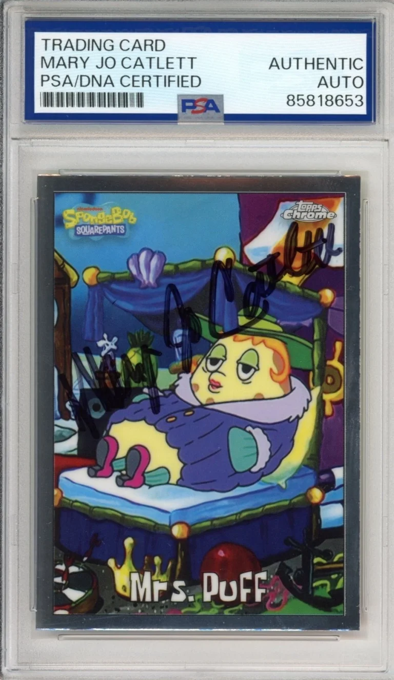 2025 TOPPS CHROME SPONGEBOB MRS PUFF SIGNED MARY JO CATLETT PSA DNA COA AUTO