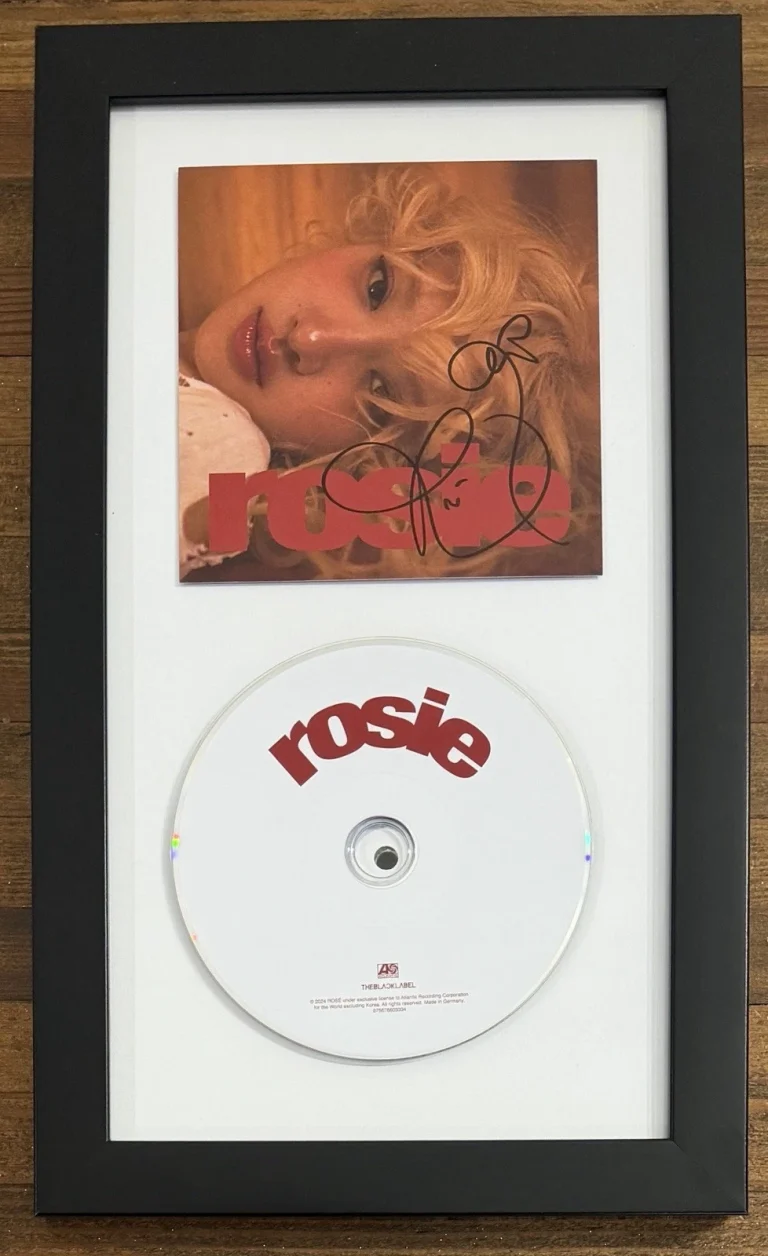 FRAMED ROSE SIGNED ROSIE COVER ART CARD & CD PSA DNA COA AUTOGRAPH BLACKPINK