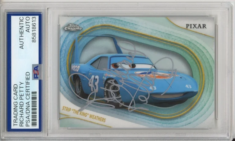 2025 TOPPS CHROME DISNEY CARS SIGNED REFRACTOR RICHARD PETTY PSA DNA COA AUTO