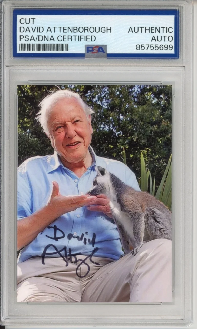 DAVID ATTENBOROUGH SIGNED AUTOGRAPH PLANET EARTH ICONIC PICTURE PSA DNA COA