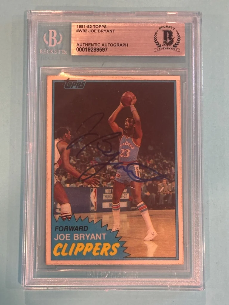 JOE JELLYBEAN BRYANT Signed 1981-82 TOPPS Card #W92 Beckett (BAS)