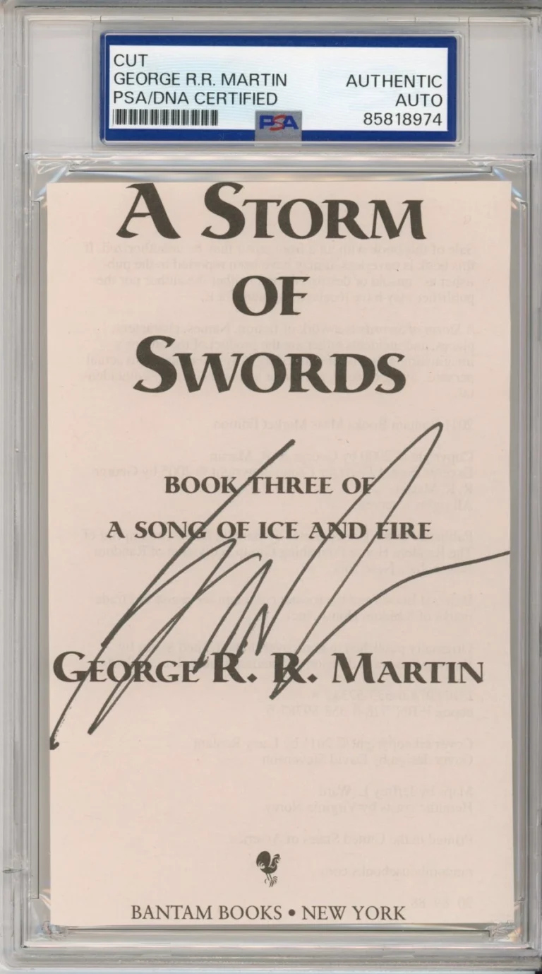 GEORGE RR MARTIN SIGNED GAME OF THRONES STORM OF SWORDS AUTOGRAPH PSA DNA COA