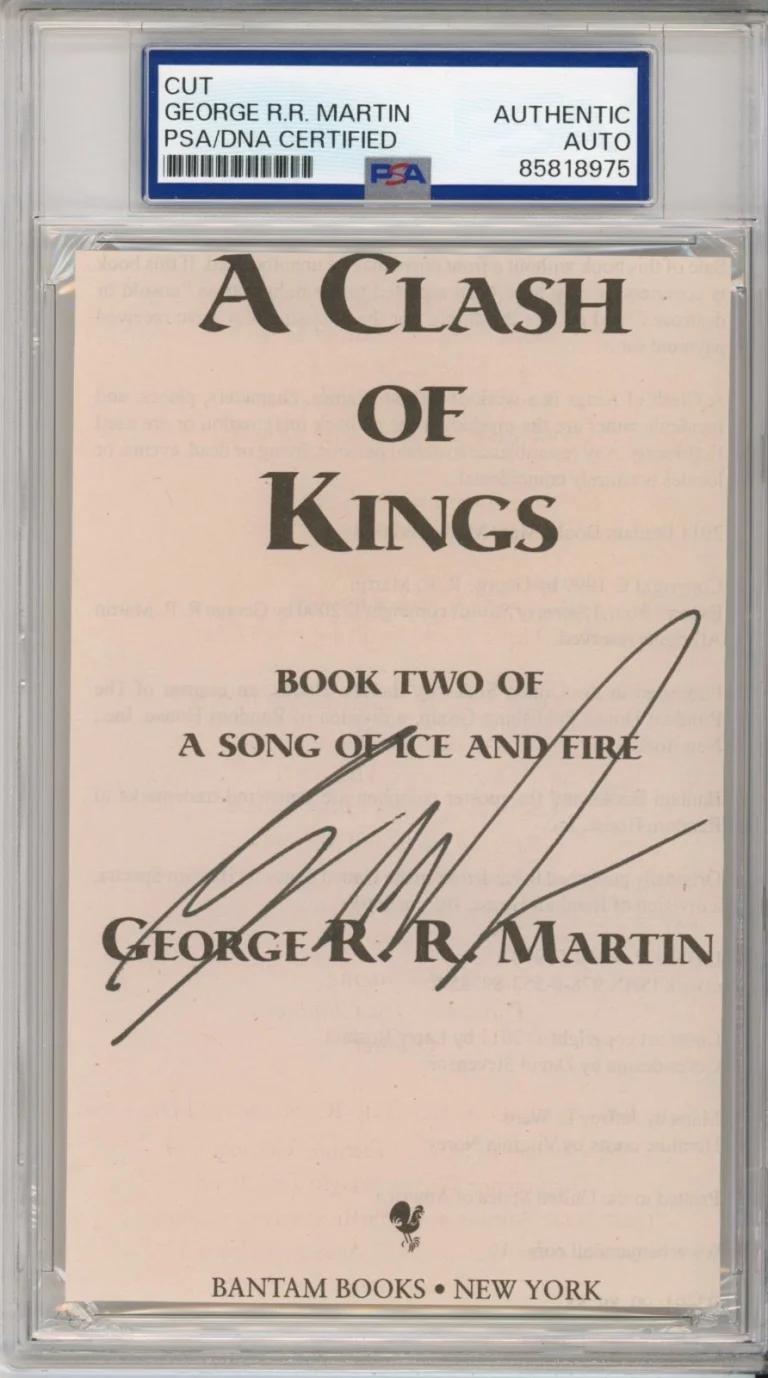 GEORGE RR MARTIN SIGNED GAME OF THRONES A CLASH OF KINGS AUTOGRAPH PSA DNA COA