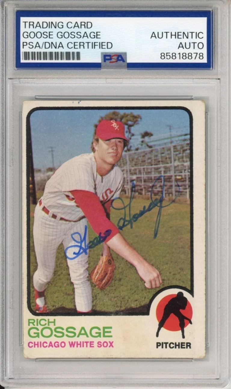 1973 Topps Rich Goose Gossage Signed Rookie RC Card PSA DNA COA Autographed HOF