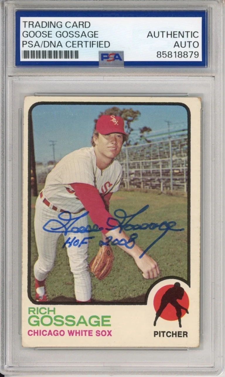 1973 Topps Rich Goose Gossage Signed Rookie RC Card PSA DNA COA Autograph Auto