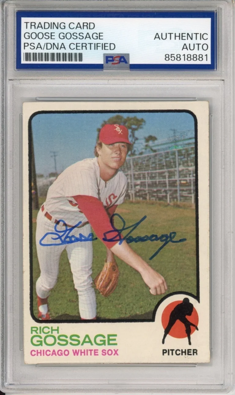 1973 Topps Rich Goose Gossage SIGNED RC Rookie PSA DNA COA Autograph HOF AUTO