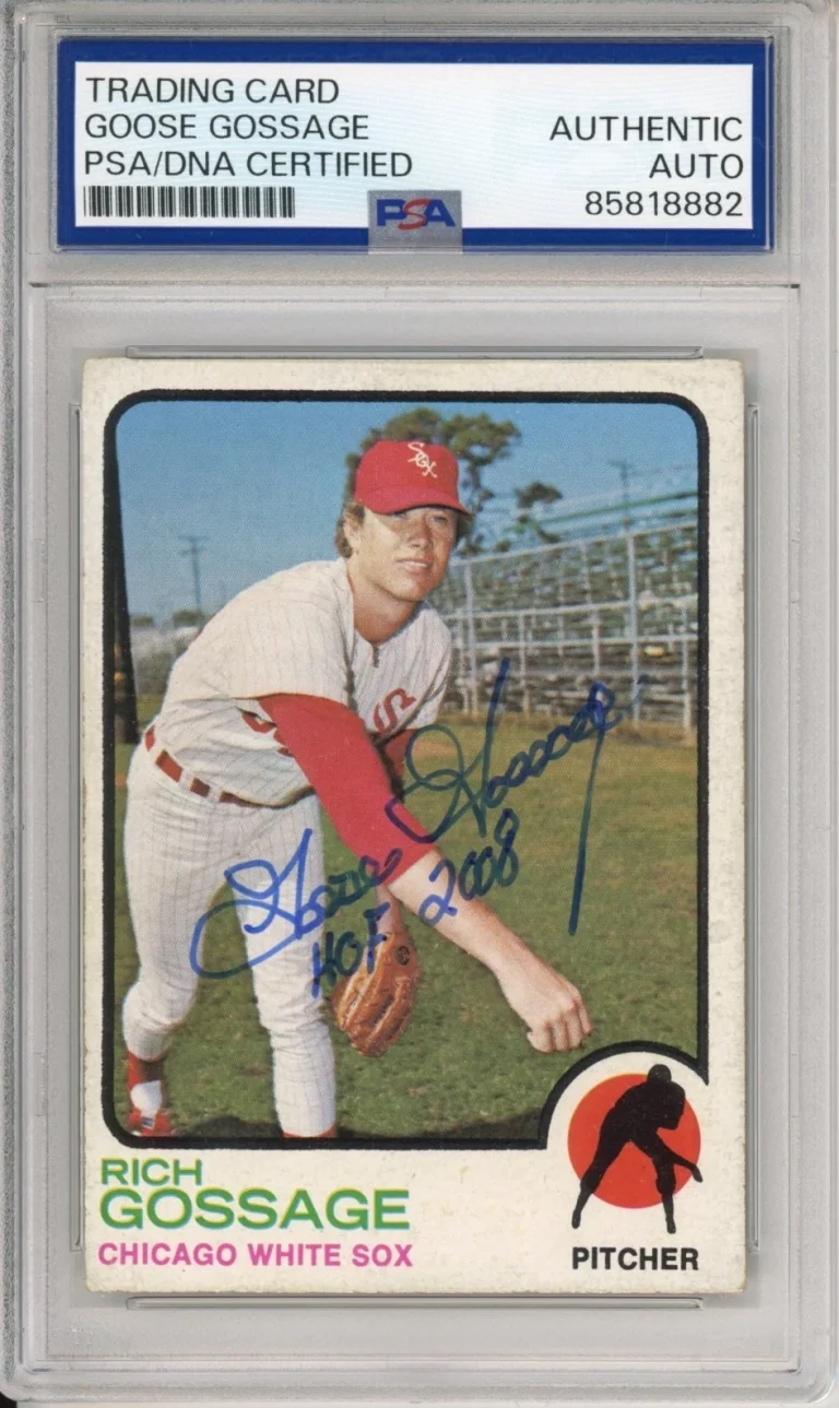 1973 Topps Rich Goose Gossage SIGNED RC Rookie PSA DNA COA Autograph HOF 2008