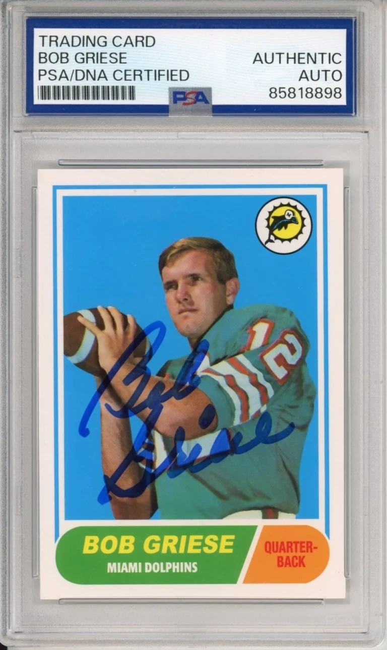 2012 Topps Reprint 1968 RC Bob Griese Card Signed PSA DNA COA AUTOGRAPH HOF