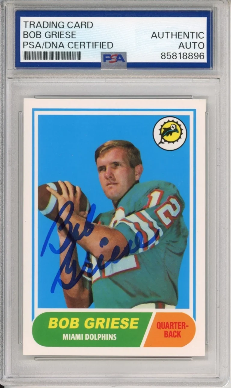 2012 Topps Rookie Reprint 1968 Bob Griese Card Signed PSA DNA COA AUTOGRAPH AUTO