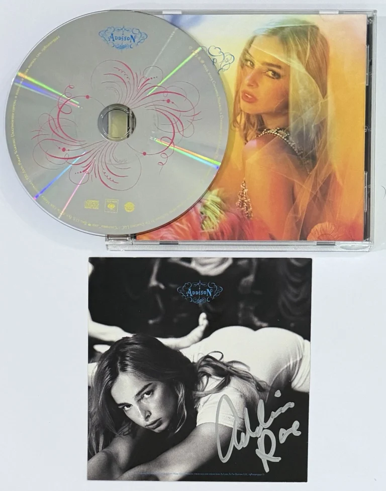 ADDISON RAE SIGNED ALBUM ART CARD AUTOGRAPH PHOTOGRAPH & CD BAS BECKETT COA