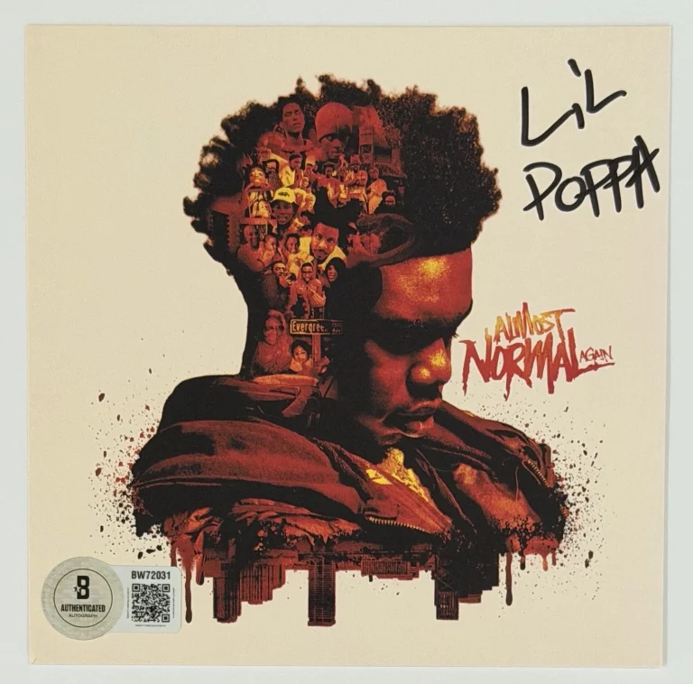 SIGNED Lil Poppa Almost Normal Again Cover Card & CD BAS Beckett COA AUTOGRAPH